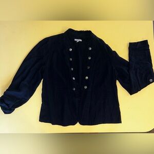 Maurices Navy Double-Breasted linen jacket